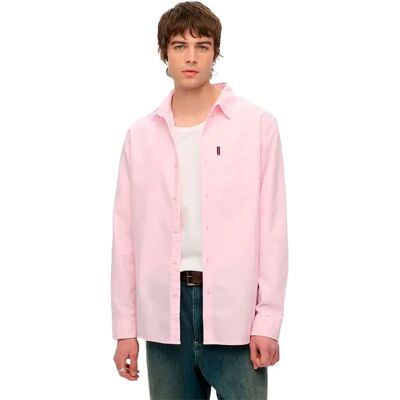 Chemise Oxford Rose pour Homme - Décontractée Manches Longues M - Publicité Chemise Oxford Rose pour Homme - Décontractée Manches Longues M - Publicité
