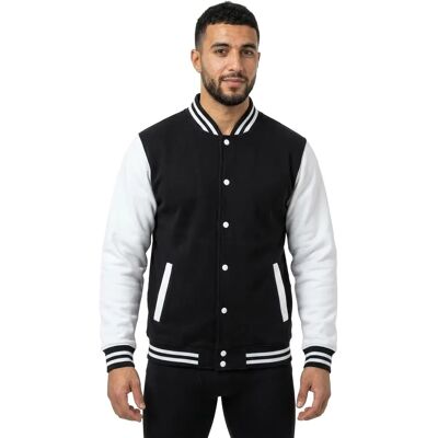 Build Your Brand Veste Basic College Black / White L Homme - Publicité Build Your Brand Veste Basic College Black / White L Homme - Publicité