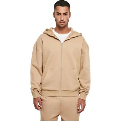 Build Your Brand Sweat-shirt à Zip Ultra Heavy Union Beige L Homme - Publicité Build Your Brand Sweat-shirt à Zip Ultra Heavy Union Beige L Homme - Publicité