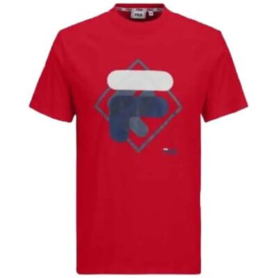 Fila T-shirt à Manches Courtes Fam0447 Red L Homme - Publicité Fila T-shirt à Manches Courtes Fam0447 Red L Homme - Publicité