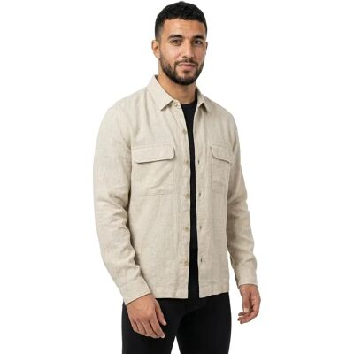 Selected Chemise Surchemise Mads-linen Pure Cashmere / Detail Mixed With White L - Publicité Selected Chemise Surchemise Mads-linen Pure Cashmere / Detail Mixed With White L - Publicité