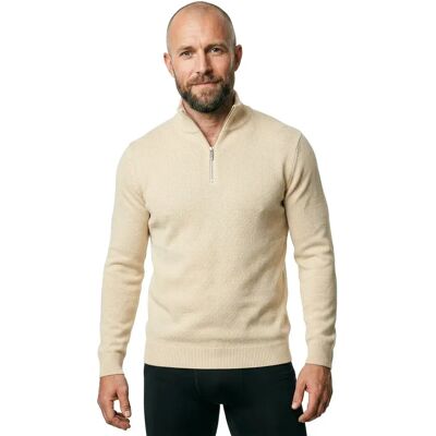 Selected Pull à Demi-zip Dane Oatmeal L Homme - Publicité Selected Pull à Demi-zip Dane Oatmeal L Homme - Publicité