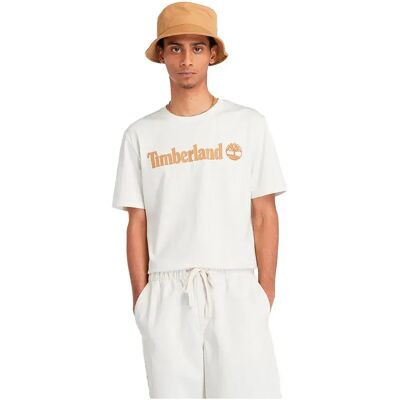 Timberland T-shirt à Manches Courtes Kennebec River Linear Logo Vintage White S - Publicité Timberland T-shirt à Manches Courtes Kennebec River Linear Logo Vintage White S - Publicité