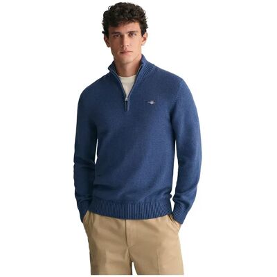Gant Pull à Demi-zip Casual Cotton Dark Jeansblue Melange 3XL - Publicité Gant Pull à Demi-zip Casual Cotton Dark Jeansblue Melange 3XL - Publicité