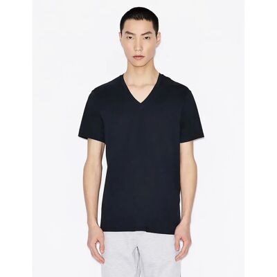 Giorgio Armani Exchange T-shirt à Manches Courtes Et Col En V 8nzt75_zja5z Navy M Homme - Publicité Giorgio Armani Exchange T-shirt à Manches Courtes Et Col En V 8nzt75_zja5z Navy M Homme - Publicité