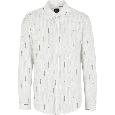 Giorgio Armani Exchange Chemise à Manches Longues 6dzc06-zn5dz O.W.Stripe Lettering XS Homme - Publicité Giorgio Armani Exchange Chemise à Manches Longues 6dzc06-zn5dz O.W.Stripe Lettering XS Homme - Publicité
