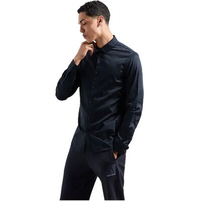Giorgio Armani Exchange Chemise à Manches Longues 6dzc45-znzrz Navy Lettering Small S Homme - Publicité Giorgio Armani Exchange Chemise à Manches Longues 6dzc45-znzrz Navy Lettering Small S Homme - Publicité