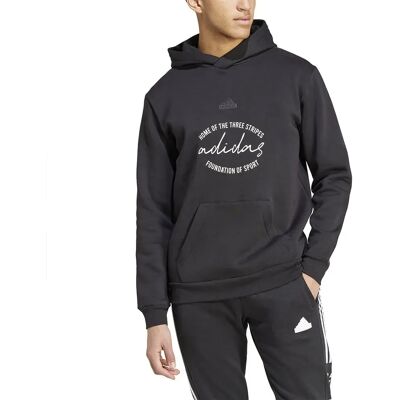 Adidas Sweat à Capuche Brand Love Fleece Black L Homme - Publicité Adidas Sweat à Capuche Brand Love Fleece Black L Homme - Publicité