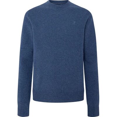 Hackett Pull Lambswool Chambray Blue 3XL - Publicité Hackett Pull Lambswool Chambray Blue 3XL - Publicité