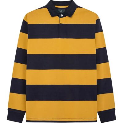 Hackett Polo à Manches Longues Rugby Navy / Gold 3XL - Publicité Hackett Polo à Manches Longues Rugby Navy / Gold 3XL - Publicité