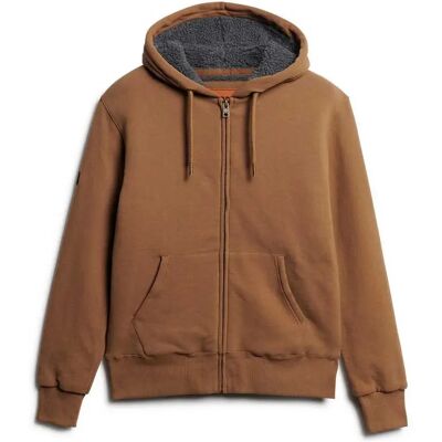 Superdry Sweat-shirt à Zip Borg Lined Caramel Brown XL Homme - Publicité Superdry Sweat-shirt à Zip Borg Lined Caramel Brown XL Homme - Publicité