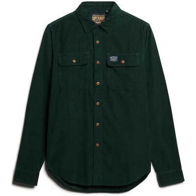 Superdry Chemise à Manches Longues Corduroy Workwear Pine Green S - Publicité Superdry Chemise à Manches Longues Corduroy Workwear Pine Green S - Publicité