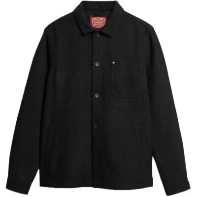 Superdry Chemise Surchemise Merchant Wool Black Texture L - Publicité Superdry Chemise Surchemise Merchant Wool Black Texture L - Publicité