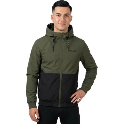 Jack & Jones Veste Rush Duffel Bag / Black / White Blocking M - Publicité Jack & Jones Veste Rush Duffel Bag / Black / White Blocking M - Publicité