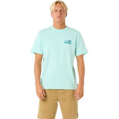 Rip Curl T-shirt à Manches Courtes Surf Revival Stacked Light Aqua S Homme - Publicité Rip Curl T-shirt à Manches Courtes Surf Revival Stacked Light Aqua S Homme - Publicité