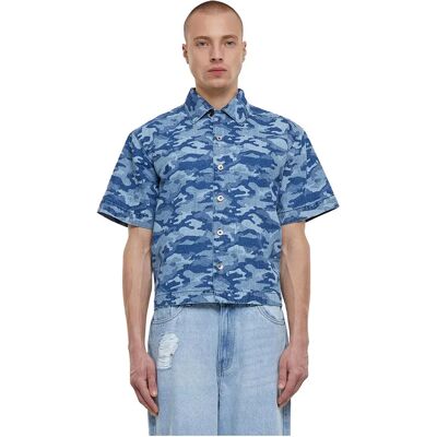 Urban Classics Chemise à Manches Courtes Laser Camo Printed Boxy Blue Laser Camo 5XL Homme - Publicité Urban Classics Chemise à Manches Courtes Laser Camo Printed Boxy Blue Laser Camo 5XL Homme - Publicité