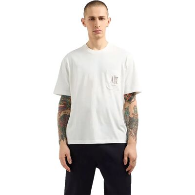 Armani Exchange XM000366AF12308U0009 T-shirt blanc à manches courtes - T-shirt - Publicité Armani Exchange XM000366AF12308U0009 T-shirt blanc à manches courtes - T-shirt - Publicité