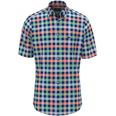 Fynch Hatton Chemise à Manches Courtes Colorful Combi Checks Sunny Orange M Homme - Publicité Fynch Hatton Chemise à Manches Courtes Colorful Combi Checks Sunny Orange M Homme - Publicité
