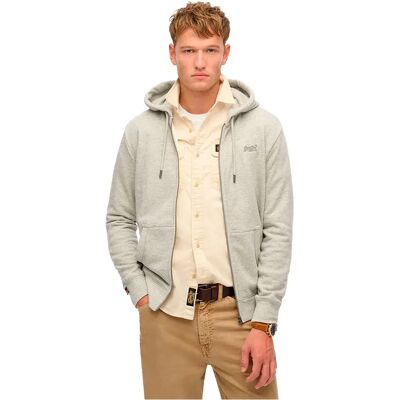 Superdry Sweat-shirt à Zip Essential Logo Varsity Grey Grindle XL Homme - Publicité Superdry Sweat-shirt à Zip Essential Logo Varsity Grey Grindle XL Homme - Publicité