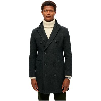 Superdry Manteau Merchant Town Black Herringbone M Homme - Publicité Superdry Manteau Merchant Town Black Herringbone M Homme - Publicité