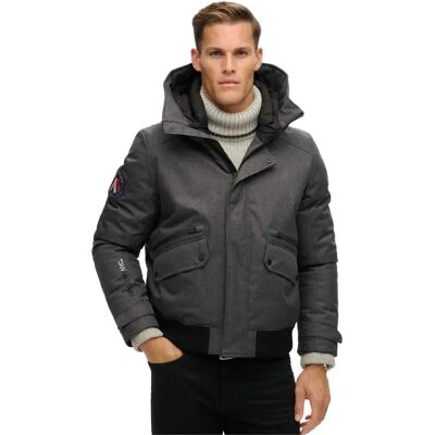 Superdry Veste Matelassée City Tweed Grey Herringbone M Homme - Publicité Superdry Veste Matelassée City Tweed Grey Herringbone M Homme - Publicité