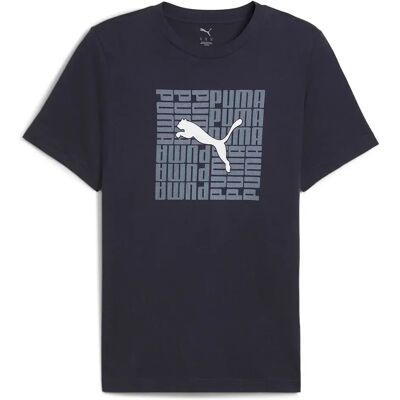Puma T-shirt à Manches Courtes Graphic Box New Navy S - Publicité Puma T-shirt à Manches Courtes Graphic Box New Navy S - Publicité