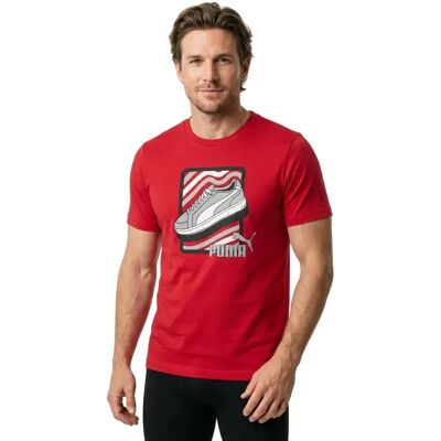 Puma T-shirt à Manches Courtes Graphic Sneaker For All Time Red L Homme - Publicité Puma T-shirt à Manches Courtes Graphic Sneaker For All Time Red L Homme - Publicité