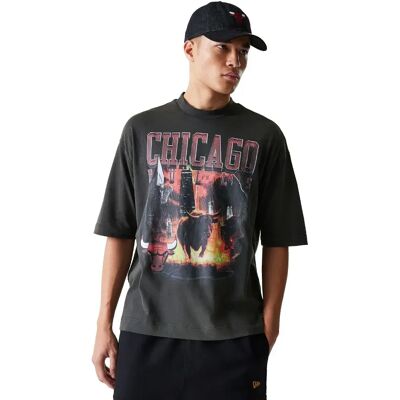 New Era T-shirt à Manches Courtes Nba Washed Graphic Chicago Bulls Grey M Homme - Publicité New Era T-shirt à Manches Courtes Nba Washed Graphic Chicago Bulls Grey M Homme - Publicité