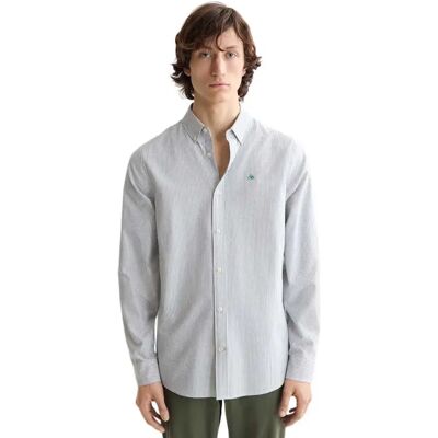 Scotch & Soda Chemise à Manches Longues Seasonal Core Striped Regular Fit Thyme Stripe L Homme - Publicité Scotch & Soda Chemise à Manches Longues Seasonal Core Striped Regular Fit Thyme Stripe L Homme - Publicité
