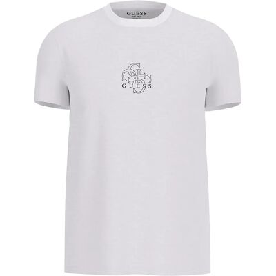 Guess T-shirt à Manches Courtes Basic Basic Quattro G Pure White 2XL Homme - Publicité Guess T-shirt à Manches Courtes Basic Basic Quattro G Pure White 2XL Homme - Publicité