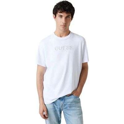 Guess T-shirt à Manches Courtes Basic Embroidery Logo Pure White L Homme - Publicité Guess T-shirt à Manches Courtes Basic Embroidery Logo Pure White L Homme - Publicité