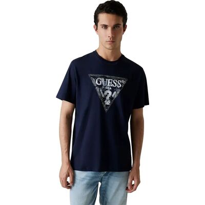 Guess T-shirt à Manches Courtes Guetriangle Smart Blue XS Homme - Publicité Guess T-shirt à Manches Courtes Guetriangle Smart Blue XS Homme - Publicité