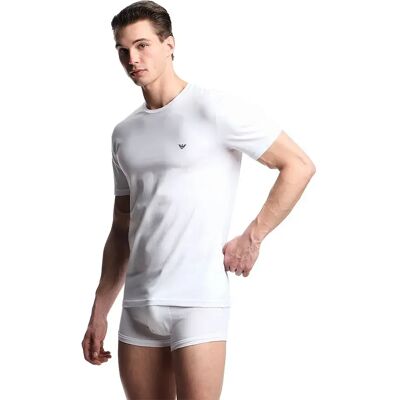 Giorgio Armani Emporio Armani T-shirt à Manches Courtes Stretch Cotton Jersey White 2XL Homme - Publicité Giorgio Armani Emporio Armani T-shirt à Manches Courtes Stretch Cotton Jersey White 2XL Homme - Publicité