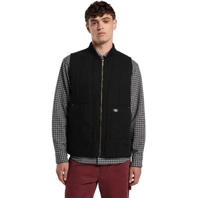 Dickies Gilet Quilted Canvas Black S Homme - Publicité Dickies Gilet Quilted Canvas Black S Homme - Publicité