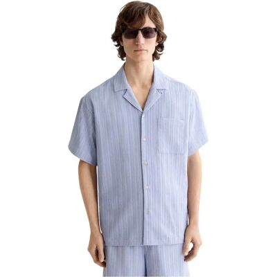 Scotch & Soda Chemise à Manches Courtes Tonal Striped Languid Lavender S Homme - Publicité Scotch & Soda Chemise à Manches Courtes Tonal Striped Languid Lavender S Homme - Publicité