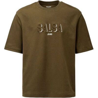 Salsa Jeans T-shirt à Manches Courtes 21010615 Loose Fit Dark Green L Homme - Publicité Salsa Jeans T-shirt à Manches Courtes 21010615 Loose Fit Dark Green L Homme - Publicité