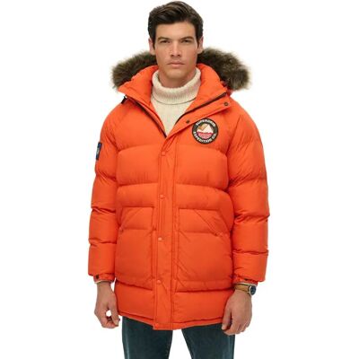Superdry Parka Everest Longline Baffled Bold Orange 2XL Homme - Publicité Superdry Parka Everest Longline Baffled Bold Orange 2XL Homme - Publicité