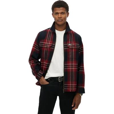 Superdry Chemise Surchemise Miller M4011063a Michigan Check Navy L - Publicité Superdry Chemise Surchemise Miller M4011063a Michigan Check Navy L - Publicité