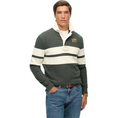 Superdry T-shirt à Manches Longues Vintage Athletic Stripe Rugby Eagle Green S Homme - Publicité Superdry T-shirt à Manches Longues Vintage Athletic Stripe Rugby Eagle Green S Homme - Publicité