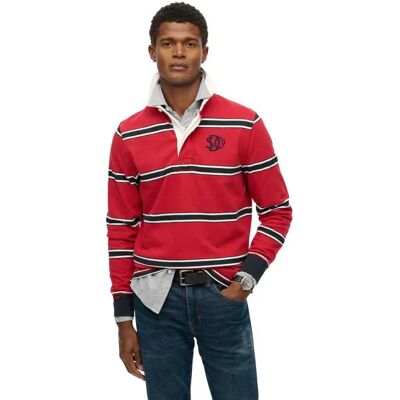 Superdry T-shirt à Manches Longues Vintage Athletic Stripe Rugby Red Stripe M Homme - Publicité Superdry T-shirt à Manches Longues Vintage Athletic Stripe Rugby Red Stripe M Homme - Publicité