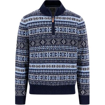 Fynch Hatton Pull à Demi-zip 1510365 Navy XL - Publicité Fynch Hatton Pull à Demi-zip 1510365 Navy XL - Publicité