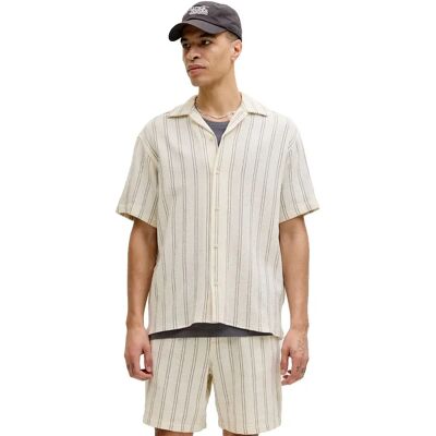 Jack & Jones Chemise à Manches Courtes Coba Striped Resort Antique White / Stripes Stripes XL Homme - Publicité Jack & Jones Chemise à Manches Courtes Coba Striped Resort Antique White / Stripes Stripes XL Homme - Publicité