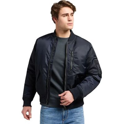 Lee Blouson Bomber 112371314 Relaxed Fit Black S - Publicité Lee Blouson Bomber 112371314 Relaxed Fit Black S - Publicité