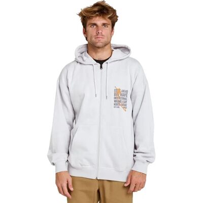 Rip Curl Sweat-shirt à Zip Eddie Would Go Silver L Homme - Publicité Rip Curl Sweat-shirt à Zip Eddie Would Go Silver L Homme - Publicité