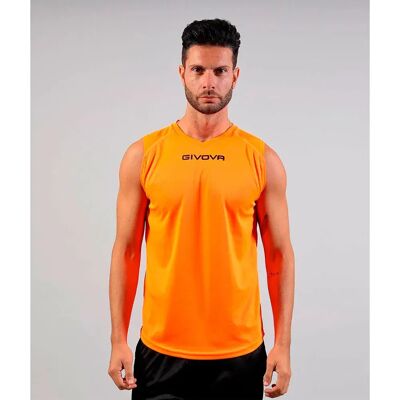 Givova T-shirt Sans Manches One Orange S - Publicité Givova T-shirt Sans Manches One Orange S - Publicité