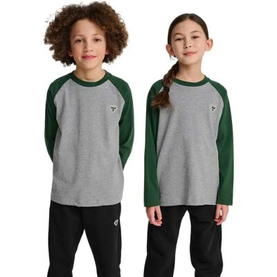 Hummel T-shirt à Manches Longues Raglan Loose Bee Dark Green 104 cm - Publicité Hummel T-shirt à Manches Longues Raglan Loose Bee Dark Green 104 cm - Publicité