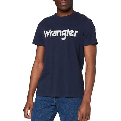 Wrangler T-shirt à Manches Courtes Logo Navy Blue M - Publicité Wrangler T-shirt à Manches Courtes Logo Navy Blue M - Publicité