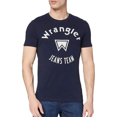 Wrangler T-shirt à Manches Courtes Team Navy Blue M - Publicité Wrangler T-shirt à Manches Courtes Team Navy Blue M - Publicité