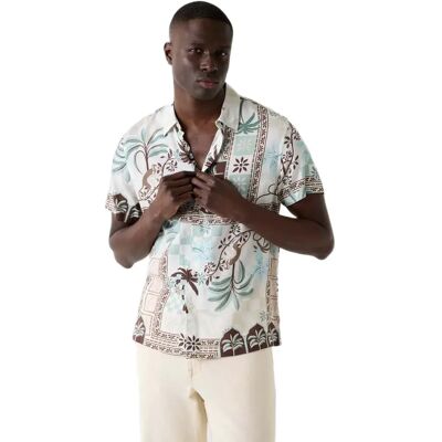Guess Chemise à Manches Courtes Eco Rayon Thai Tropics Print 2XL Homme - Publicité Guess Chemise à Manches Courtes Eco Rayon Thai Tropics Print 2XL Homme - Publicité