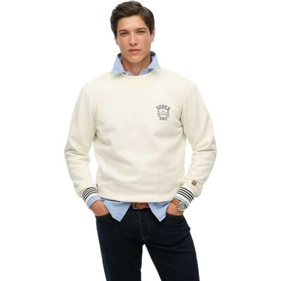 Superdry Sweat-shirt Athletic Club Off White M Homme - Publicité Superdry Sweat-shirt Athletic Club Off White M Homme - Publicité